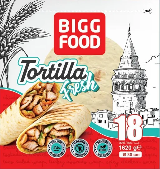 18 DÜRÜM TORTILLAS 30 CM