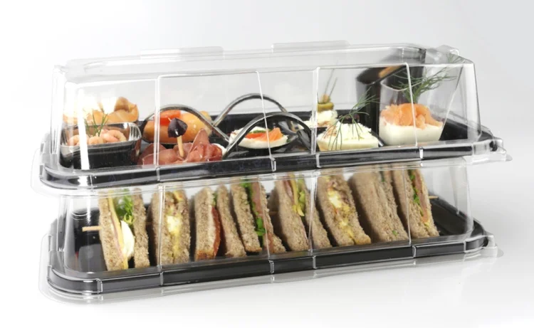  Rectangular platter black 35x16cm