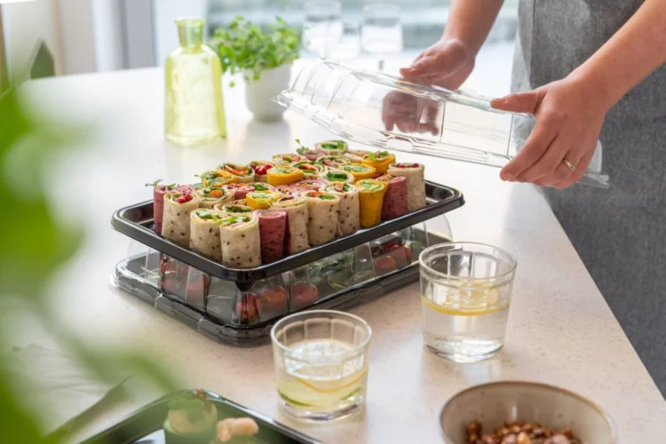 Rectangular platter black 35x24cm