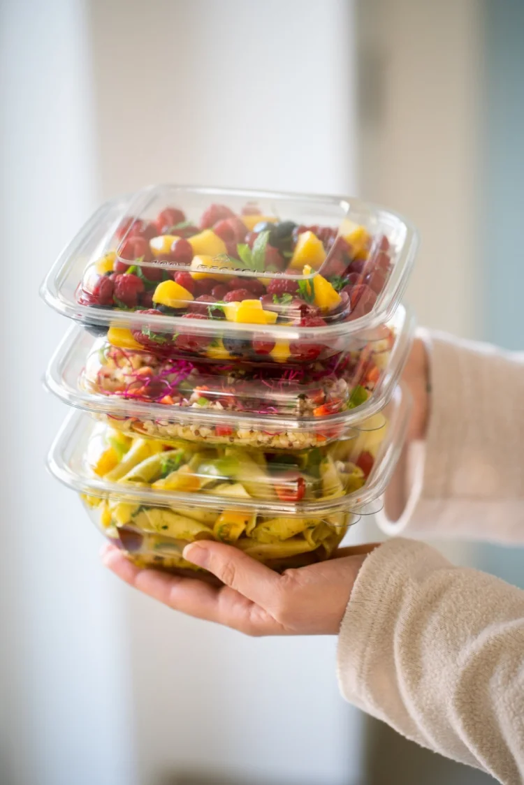  Square bowl clear 1000ml 17x17cm 