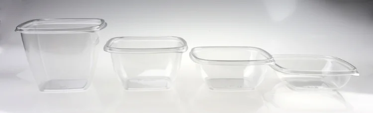  Square bowl clear 250ml 13x13cm 
