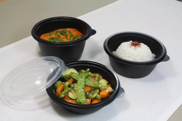  Round container Black 750ml Ø20cm 