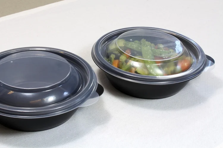  Round container Black 1000ml Ø23cm 