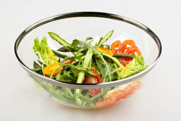  Salad bowl clear with silver rim 3500ml Ø27cm 