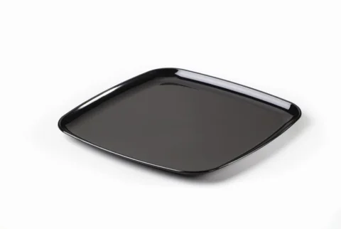  Square platter black 35x35cm 